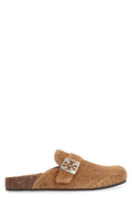 Brown Suede Mules 1