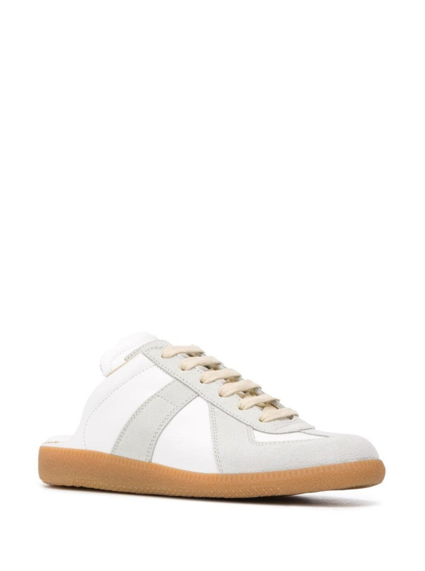 White Replica Leather Sneakers 2