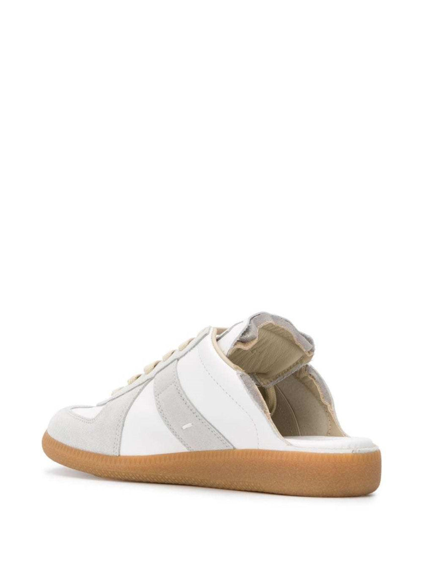 White Replica Leather Sneakers 3