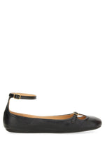 Black Leather Ballet Flats 1