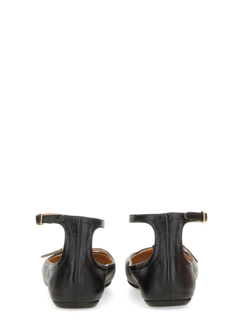 Black Leather Ballet Flats 3