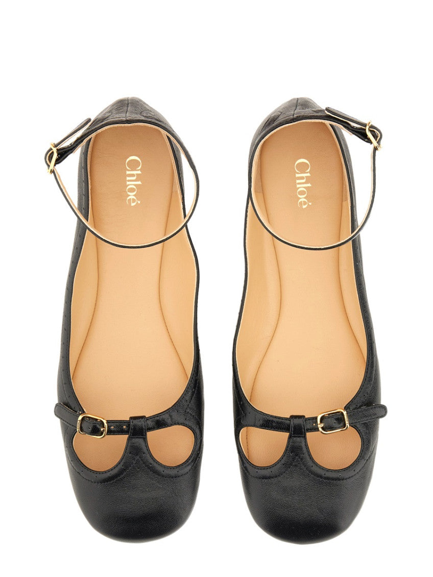 Black Leather Ballet Flats 5