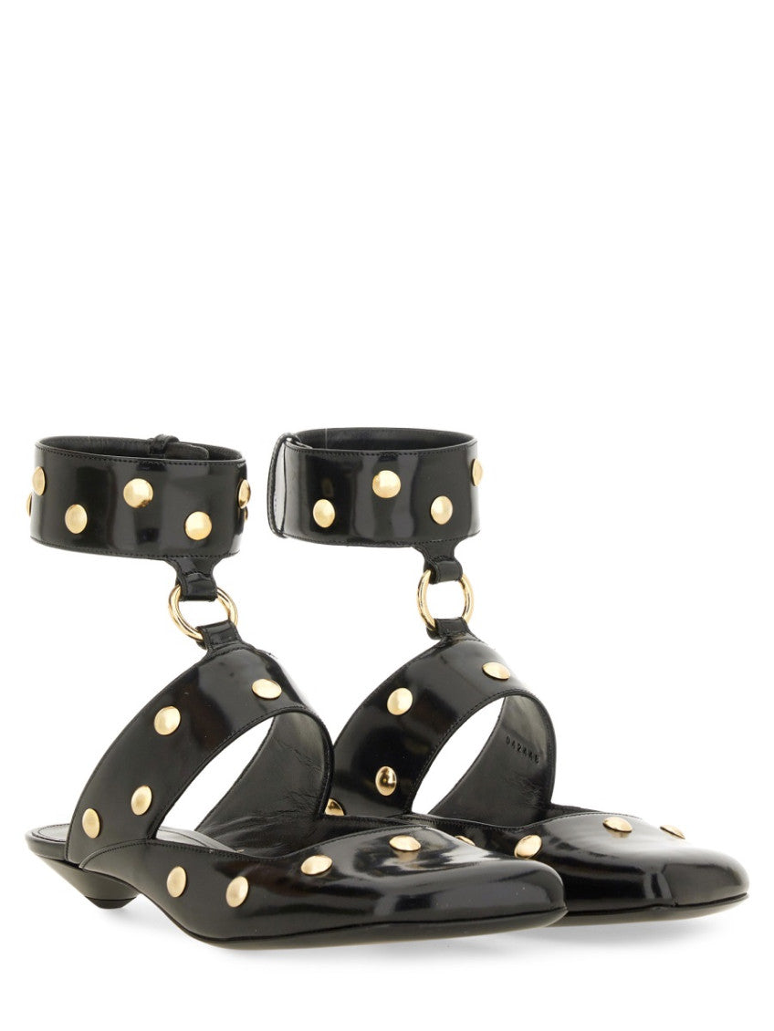 Black Studded Sandals 2