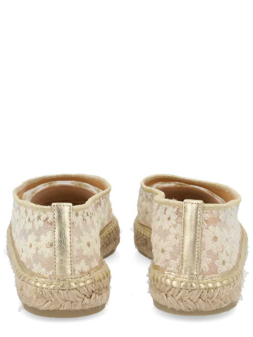 Beige Floral Espadrilles 4