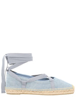 Light Blue Ankle-tie Espadrilles 1