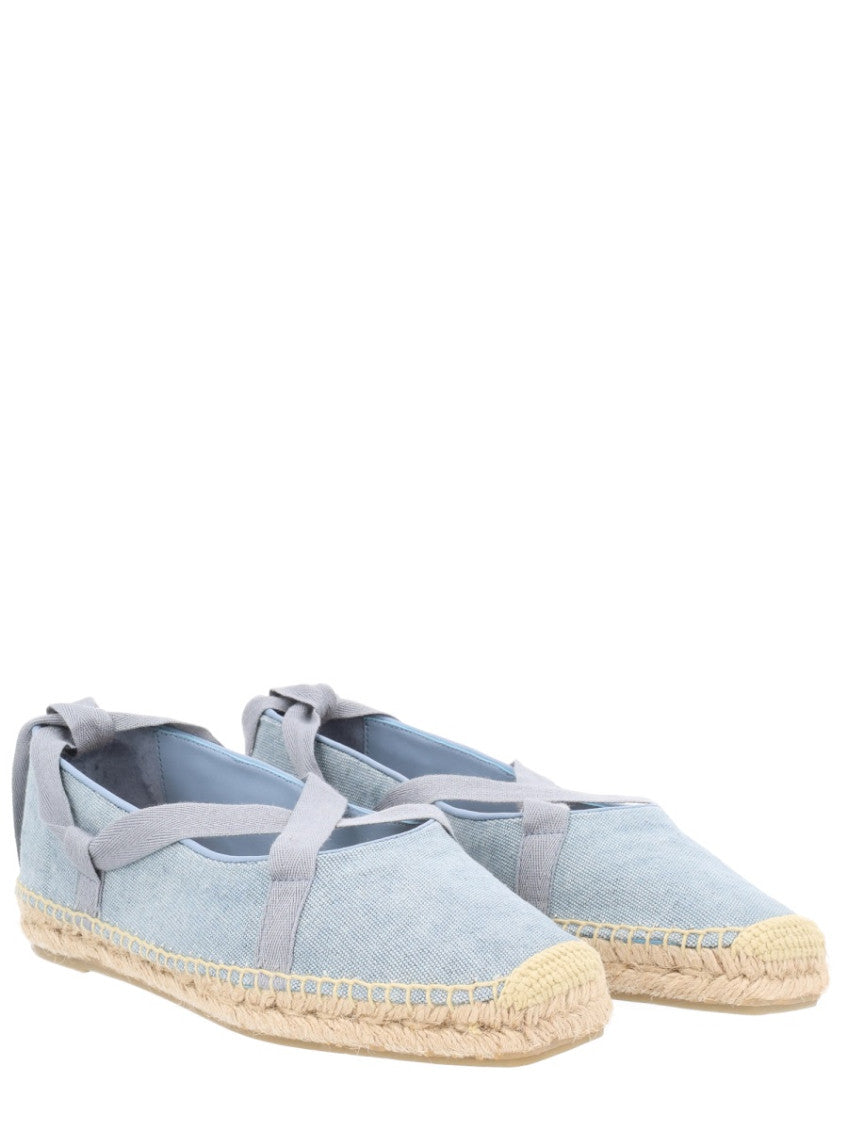 Light Blue Ankle-tie Espadrilles 2