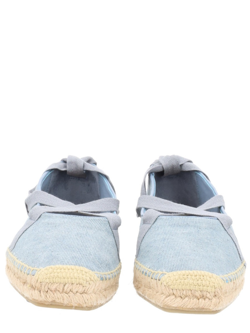 Light Blue Ankle-tie Espadrilles 3