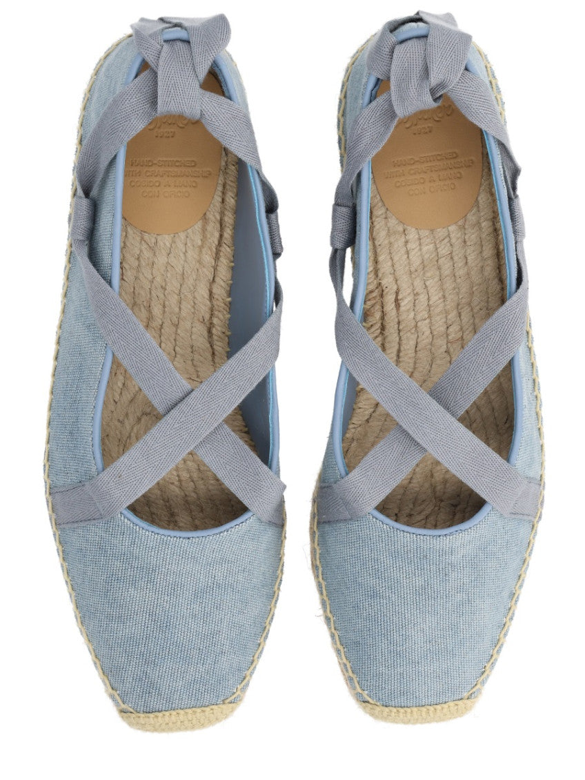 Light Blue Ankle-tie Espadrilles 5