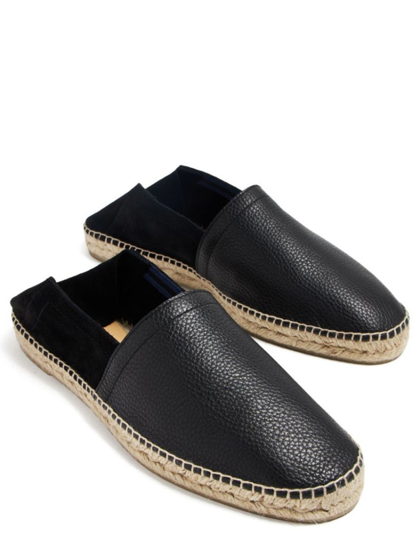 Black Leather Espadrilles 2