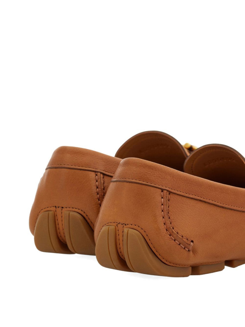 Beige Leather Loafers 3