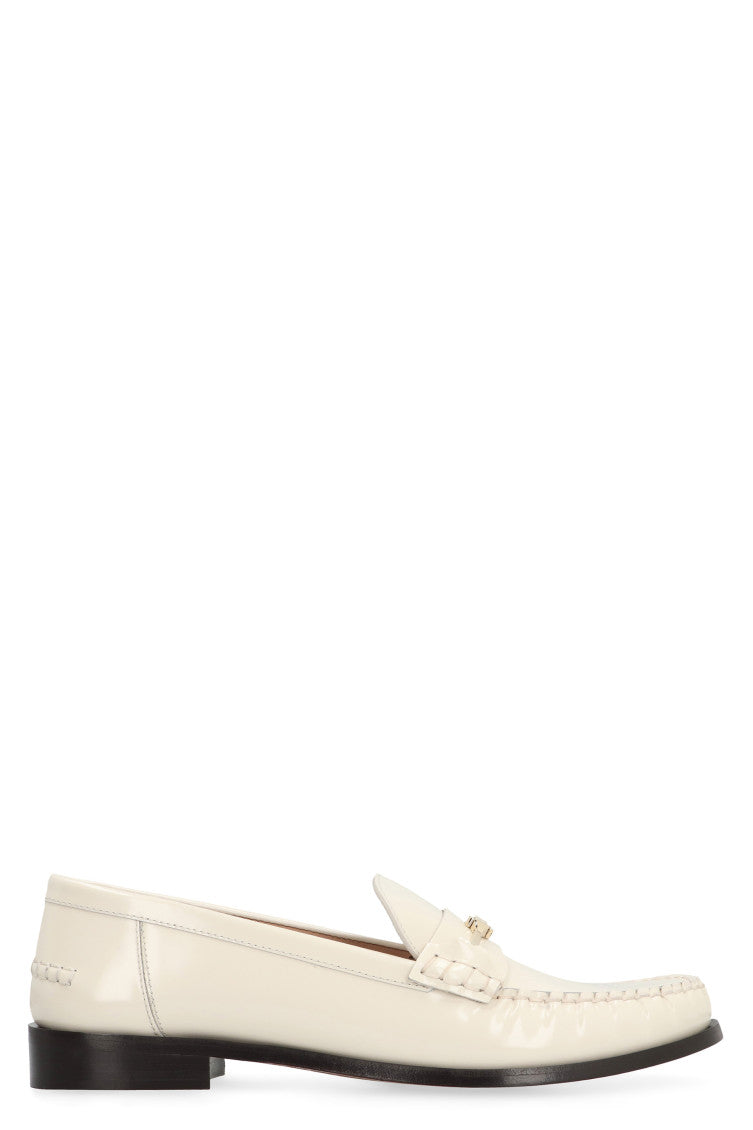 White Leather Loafers 1
