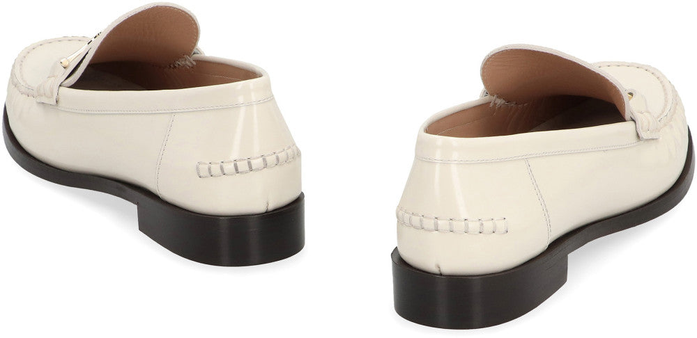 White Leather Loafers 4