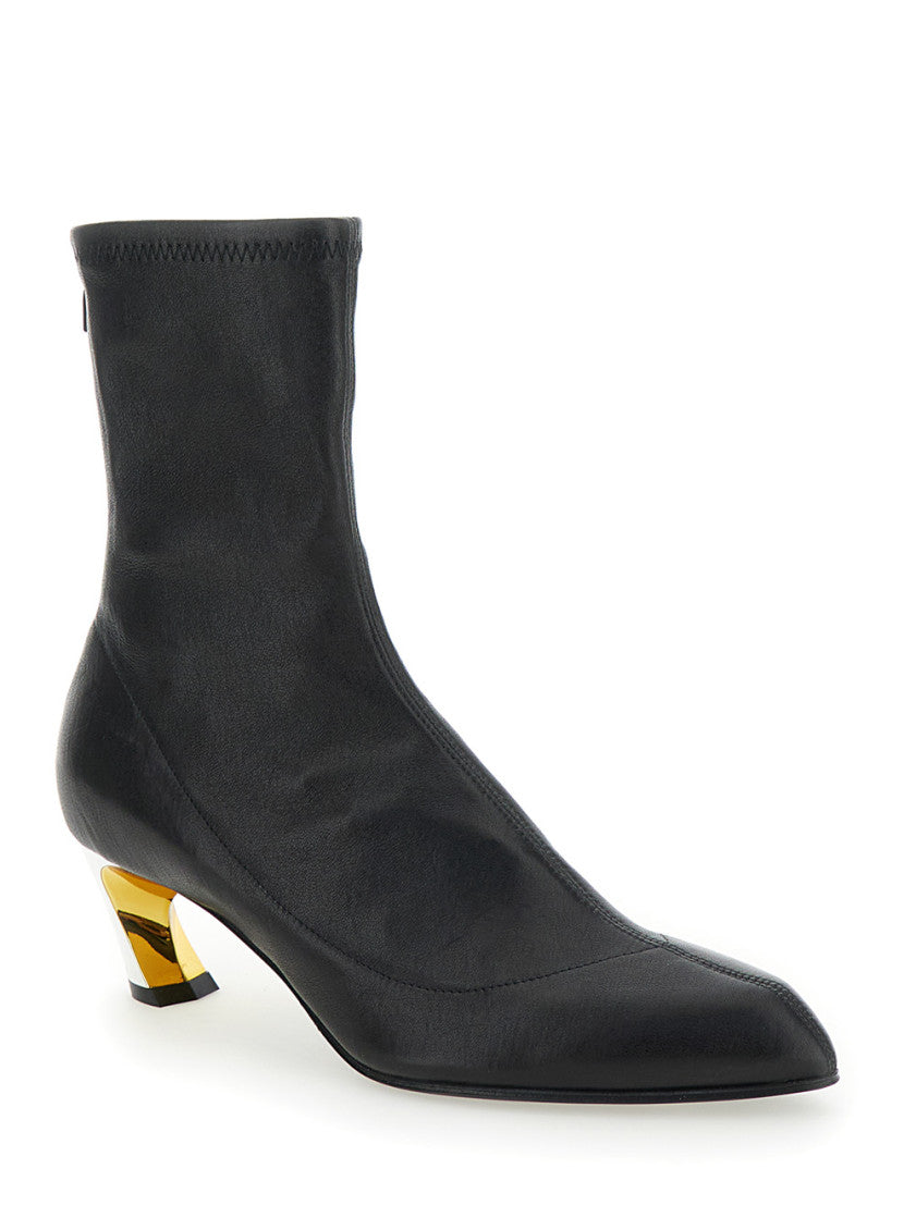 Black BOOT ARMADILLO HEEL 2