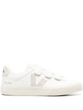 White Beige Logo Sneakers 1