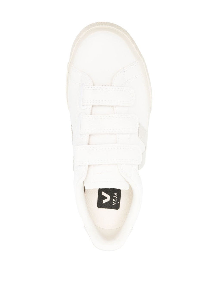 White Beige Logo Sneakers 4
