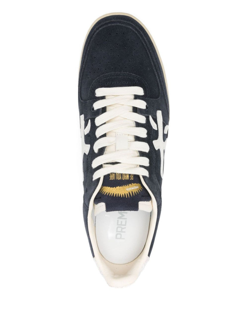 Dark Blue Lace Up Sneakers 3