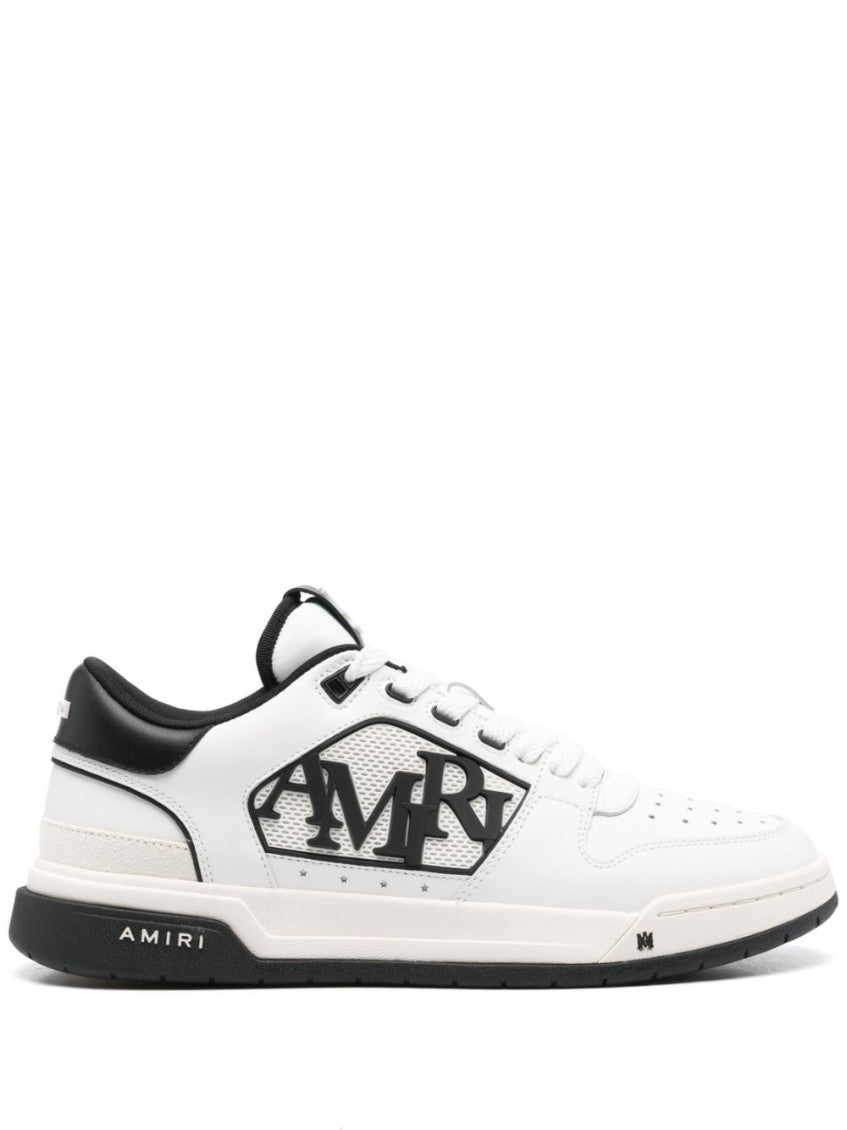 BlackWhite Leather Sneakers 1