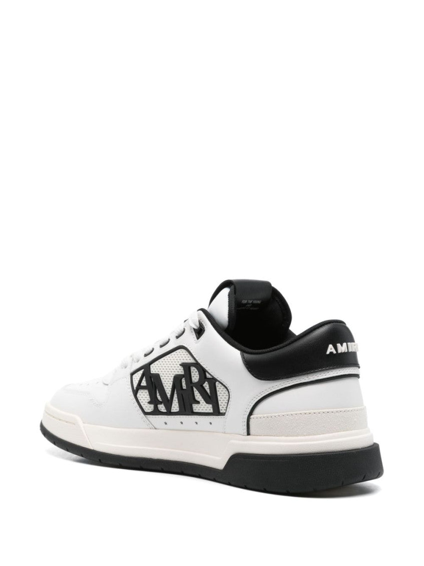 BlackWhite Leather Sneakers 4