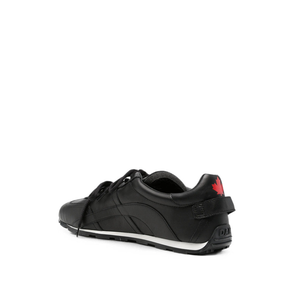Black Printed Maple Leaf Sneakers 3
