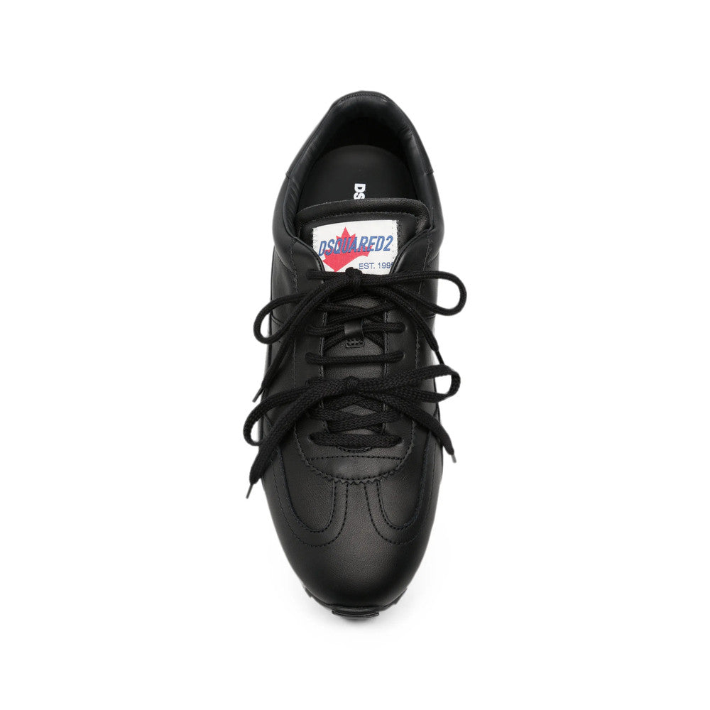 Black Printed Maple Leaf Sneakers 4