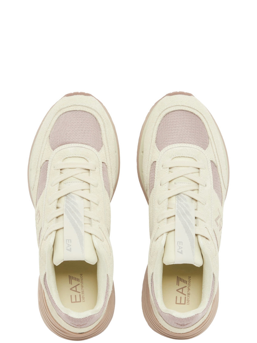 Beige Color Block Sneakers 3