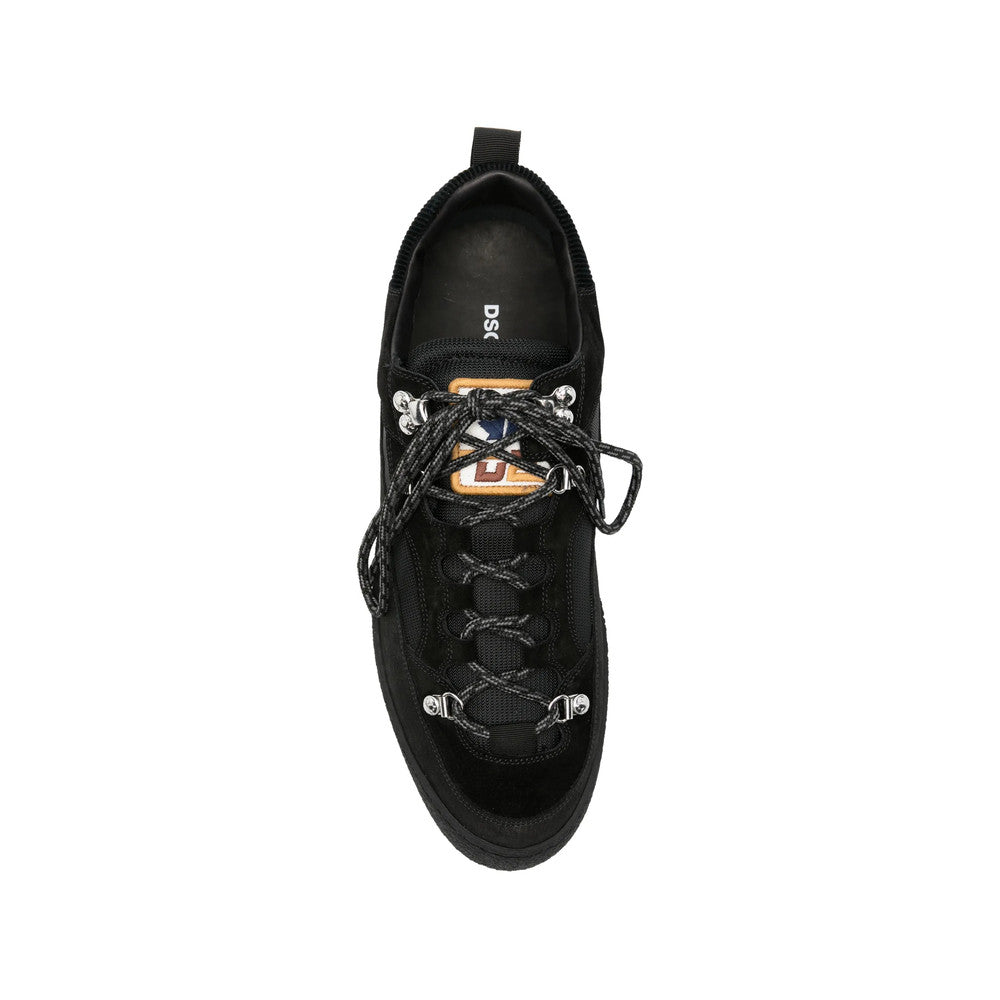 Black Logo Panelled Sneakers 4