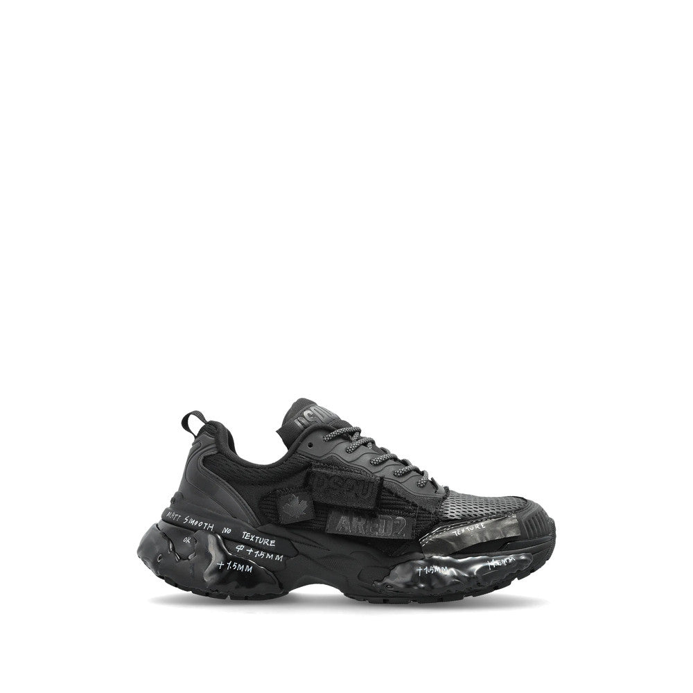Black Logo Technical Sneakers 1