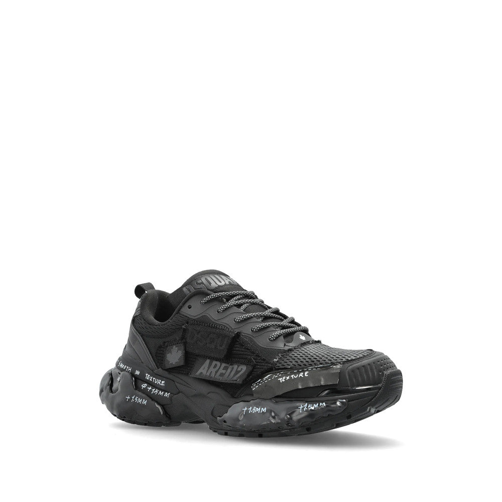 Black Logo Technical Sneakers 2