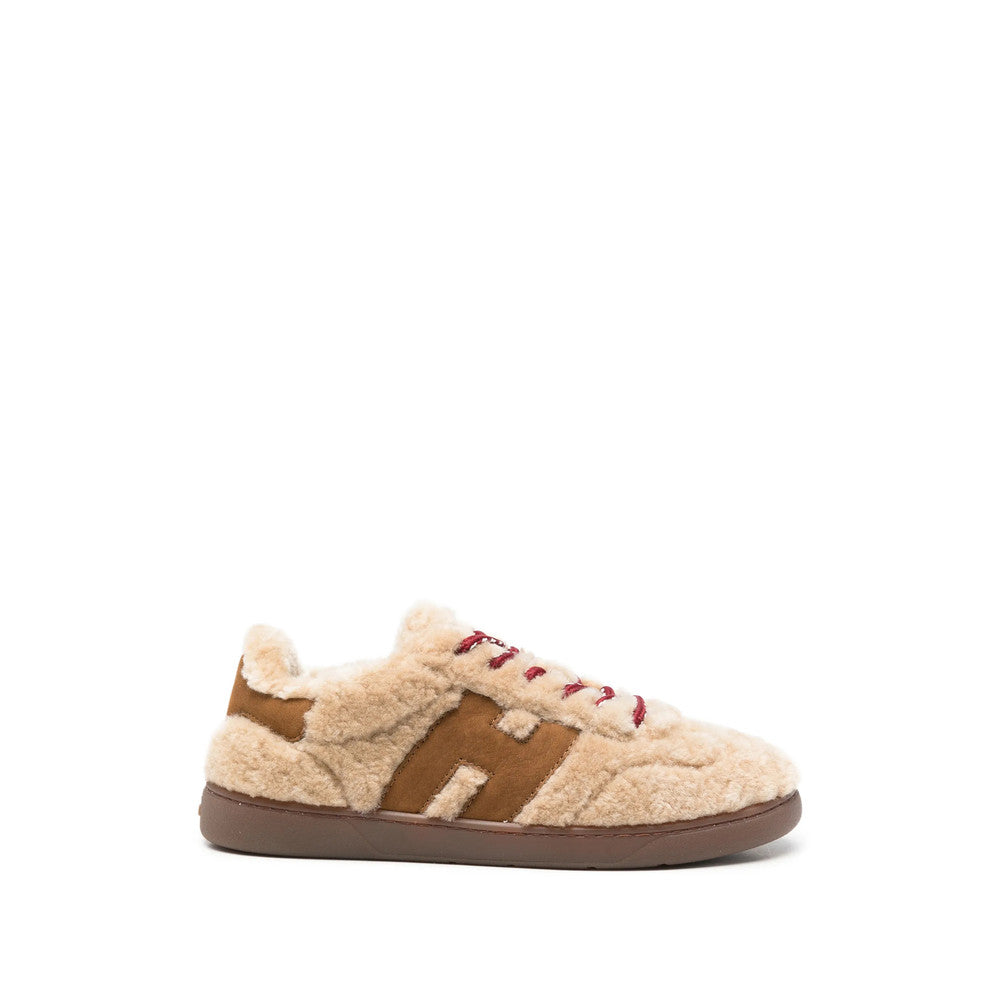 Beige Logo Sneakers 1