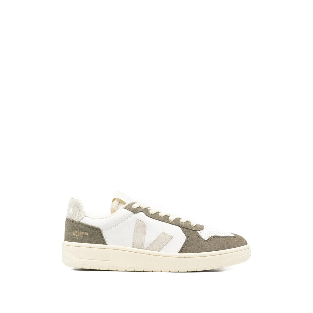 White Color Block Sneakers 1