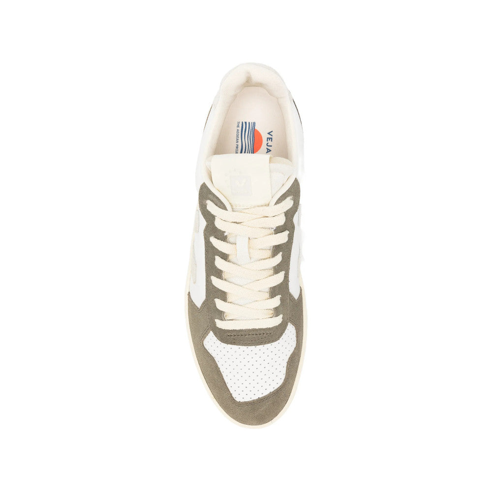 White Color Block Sneakers 3