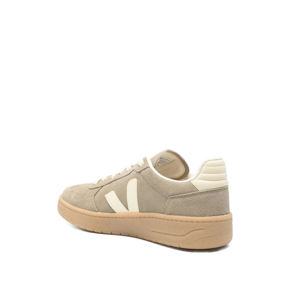 Beige Logo V-90 Sneakers 3