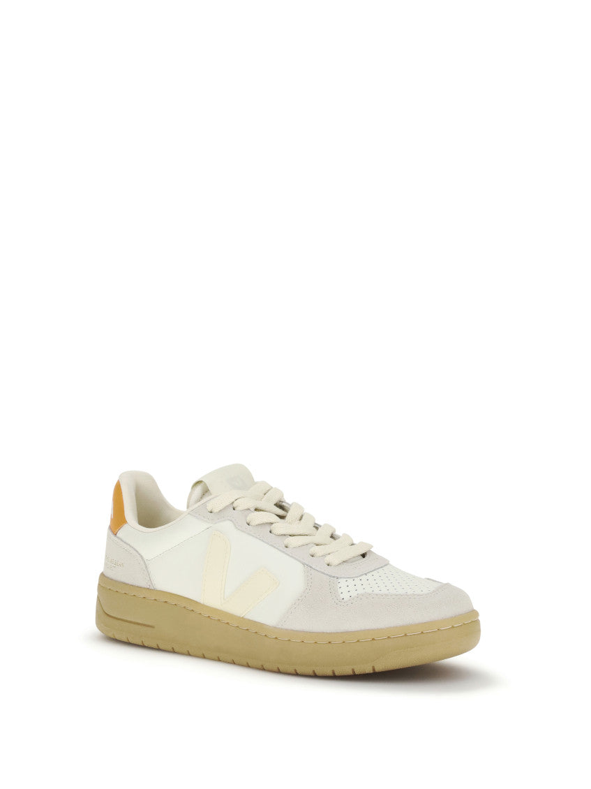 White Color Block Sneakers 2