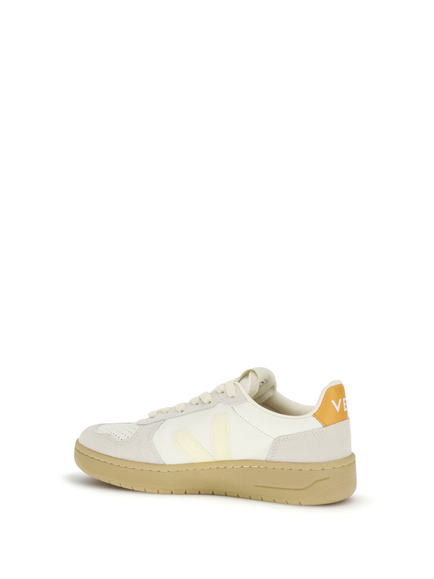 White Color Block Sneakers 3