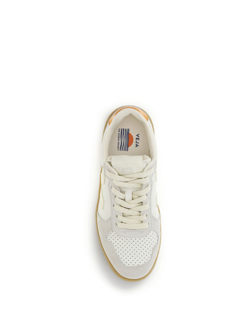 White Color Block Sneakers 4