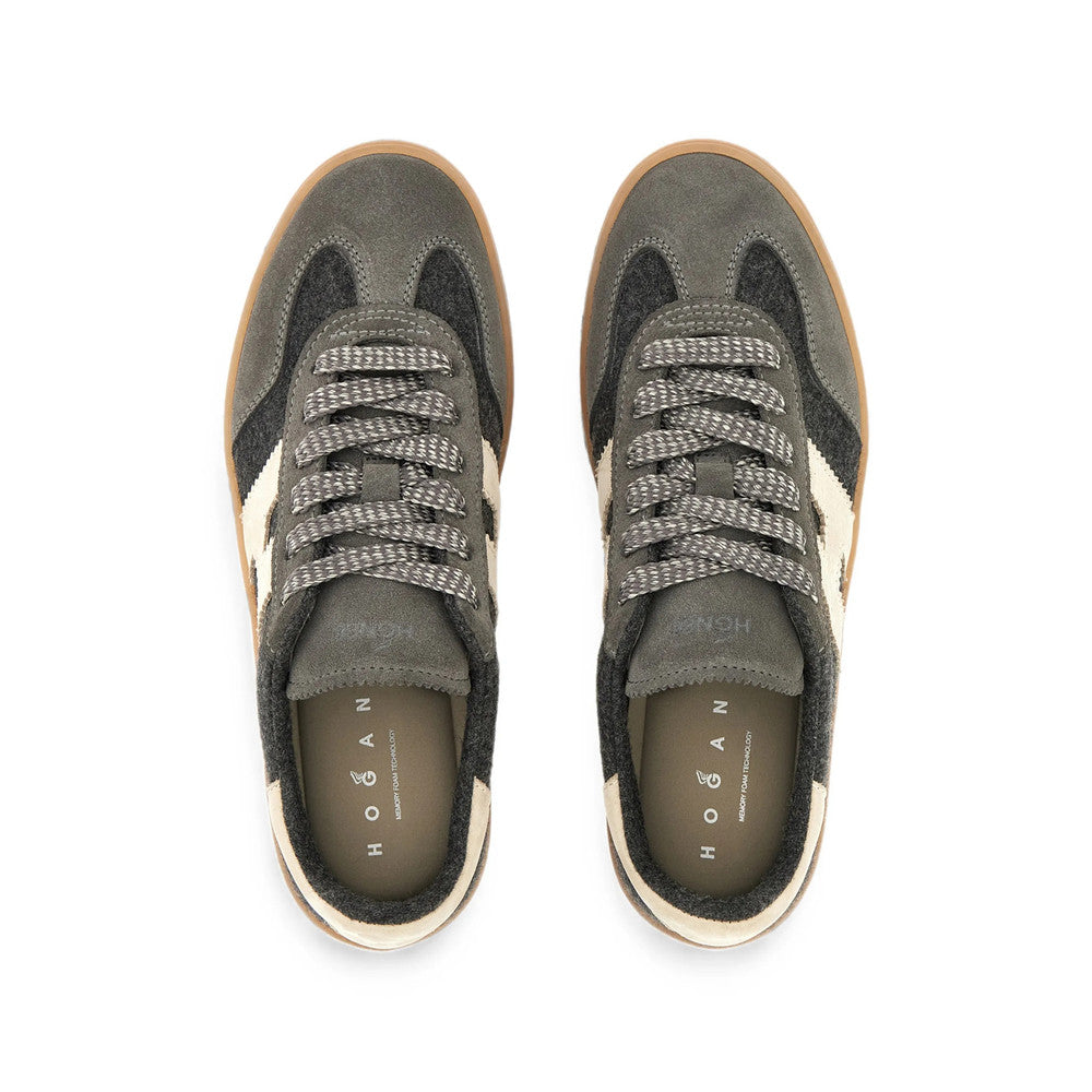 Dark Grey Color Block Sneakers 3