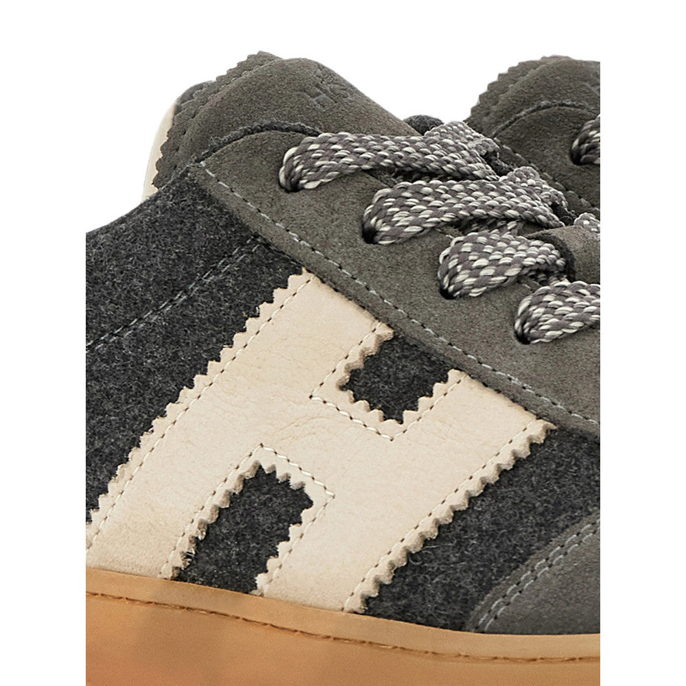 Dark Grey Color Block Sneakers 5