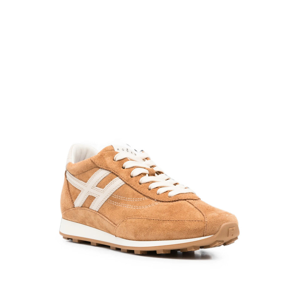 Brown Logo Retro Sneakers 2