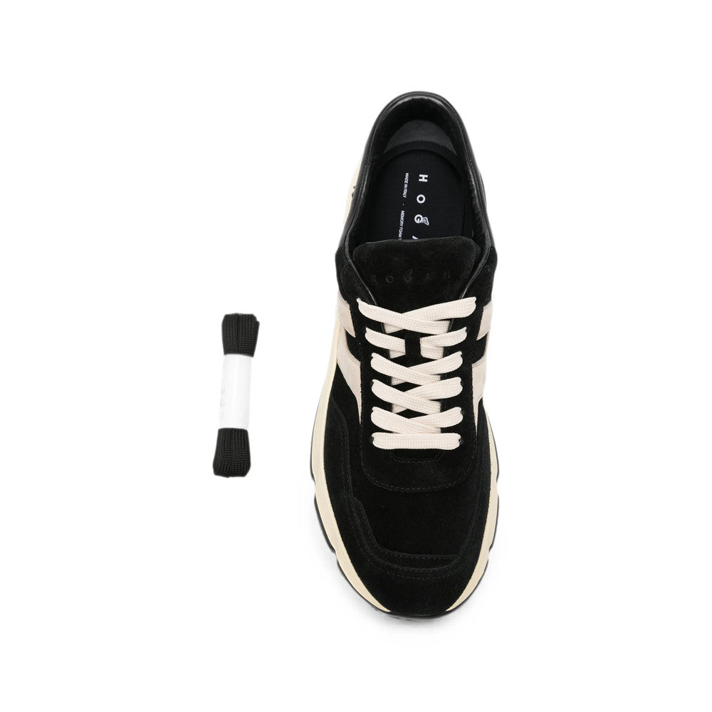 BlackWhite Color Block Sneakers 3