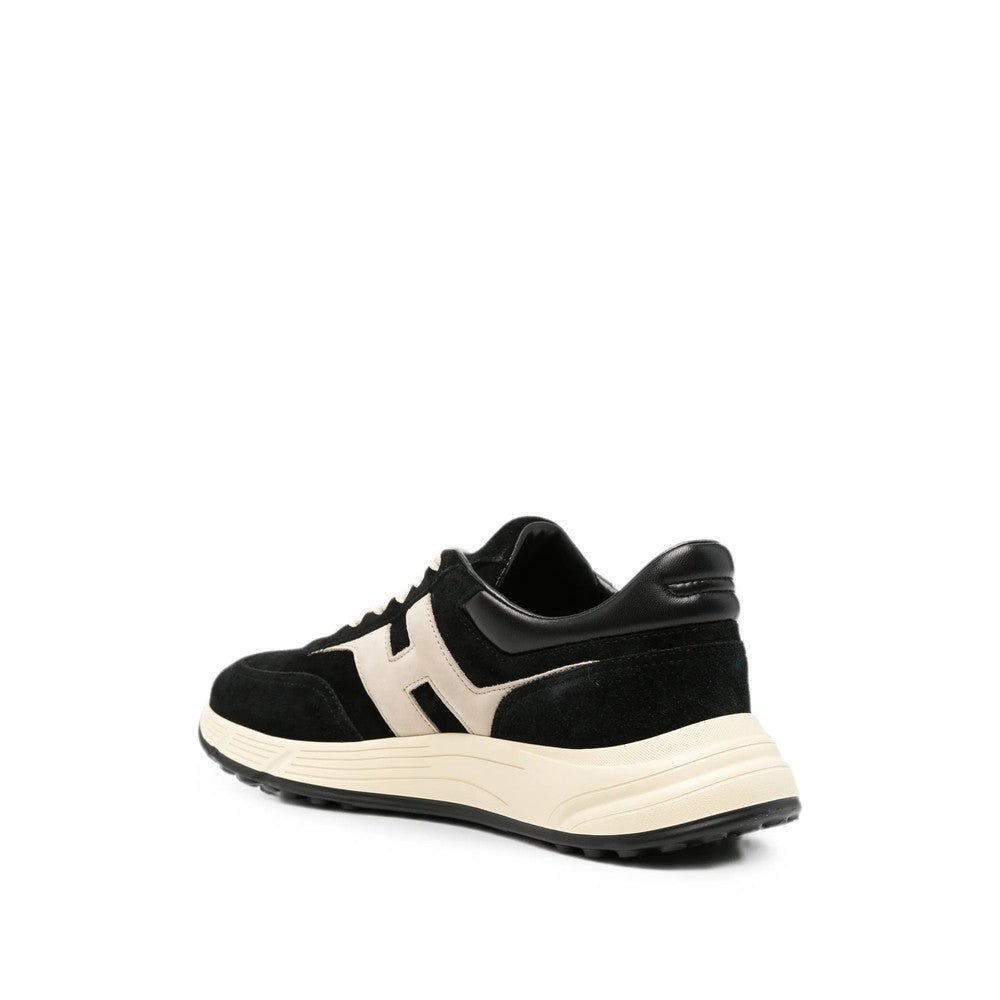 BlackWhite Color Block Sneakers 4