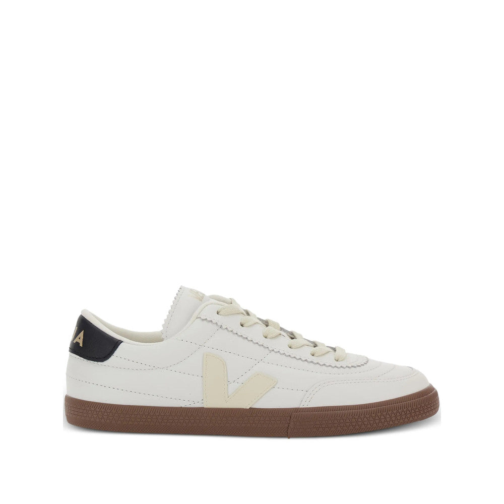 White Logo Low Top Sneakers 1