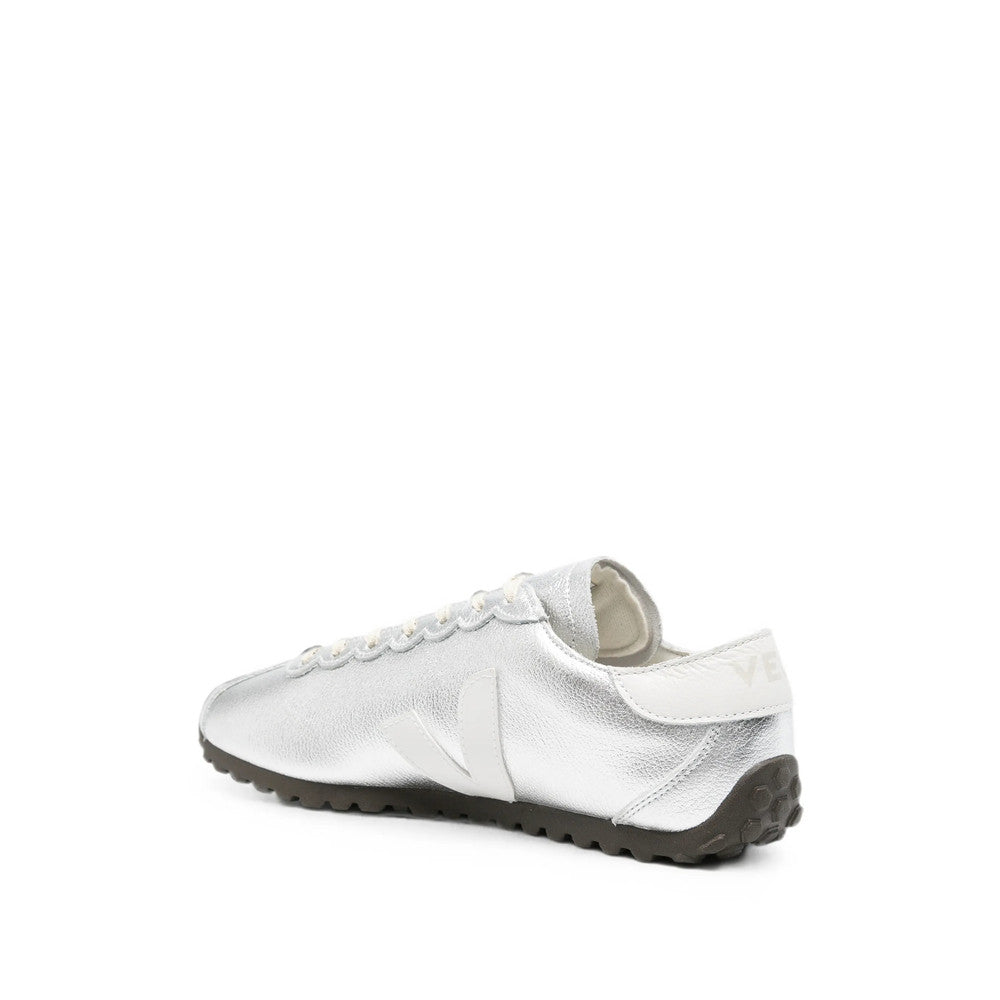 Silver Logo Classic Sneakers 4