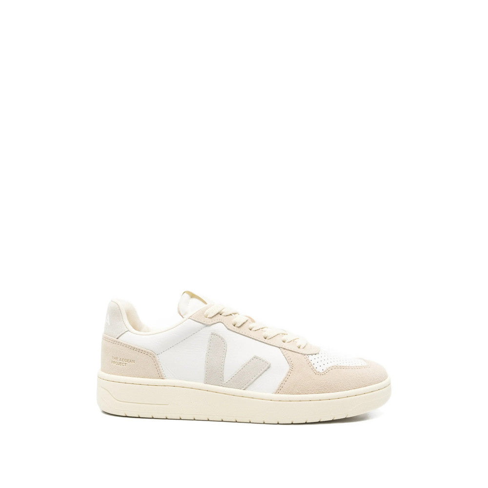White Logo Appliqué Sneakers 1