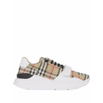 Beige Plaid Sneakers 1