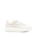 White Textured Classic Sneakers 1