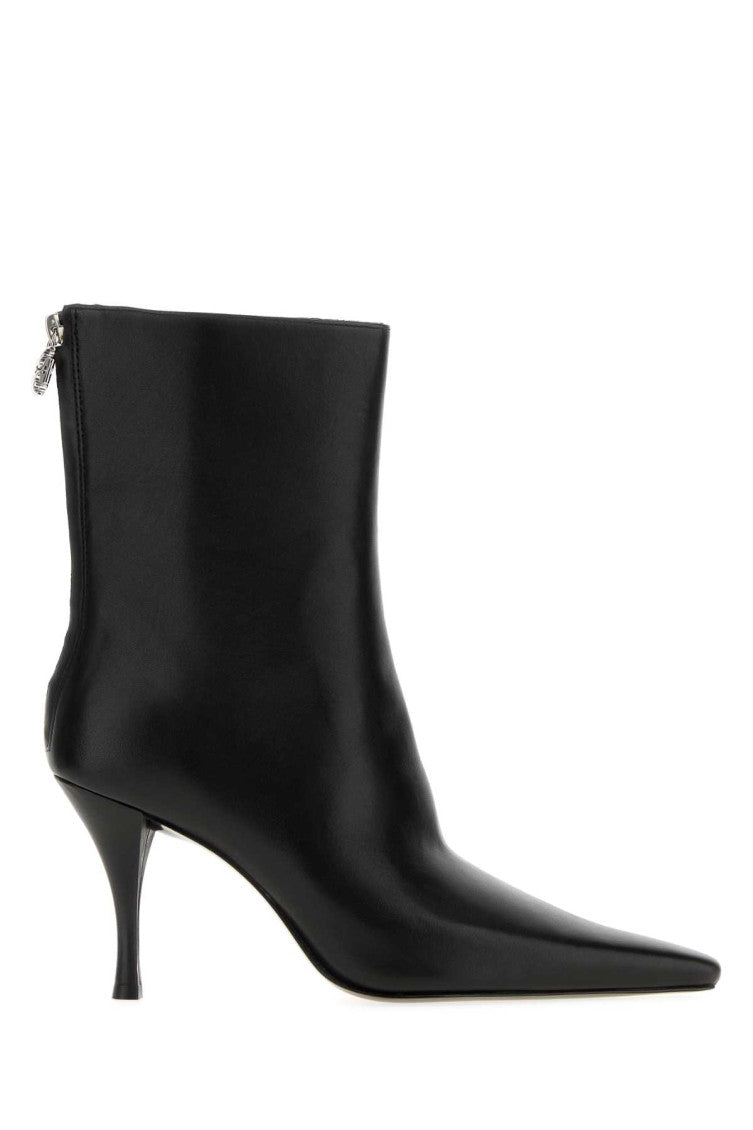 Black Leather Charlie Boots 1