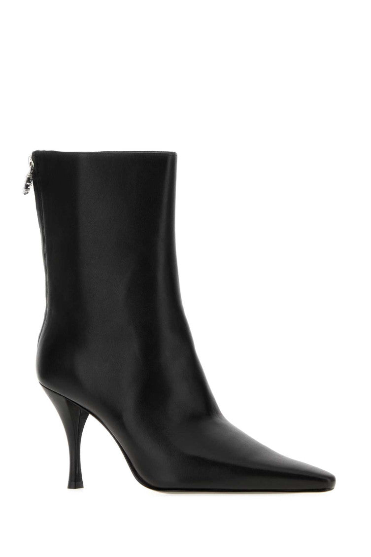 Black Leather Charlie Boots 2