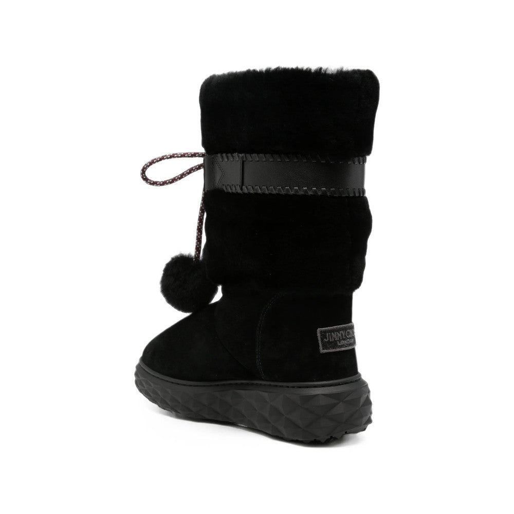 Black Shearling Trim Boot 3