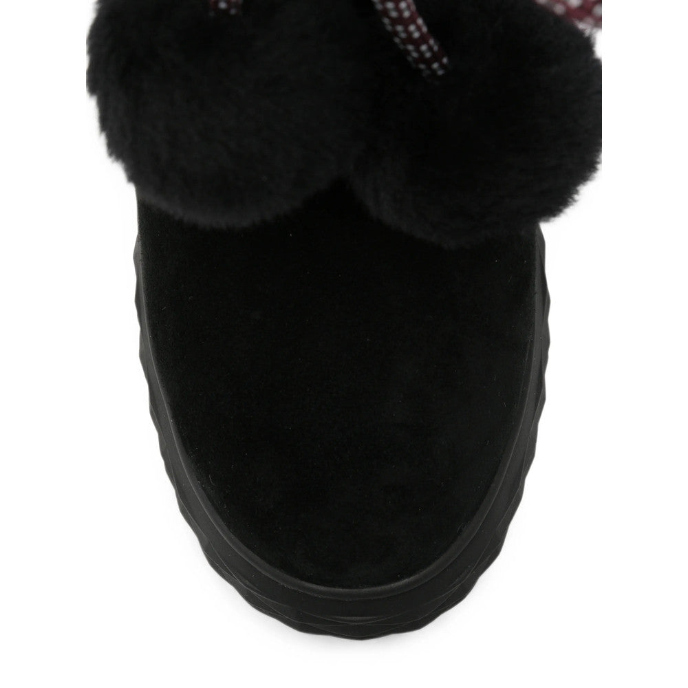 Black Shearling Trim Boot 4