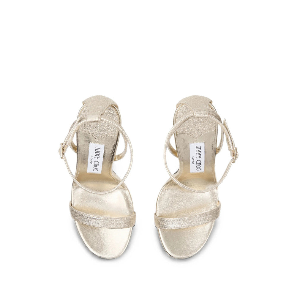 Golden Ankle Strap Moza Heels 3